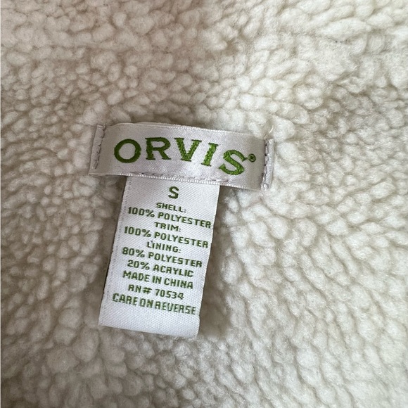 Orvis sherpa lined two toned vest Womens size Small Navy Blue - Picture 7 of 7